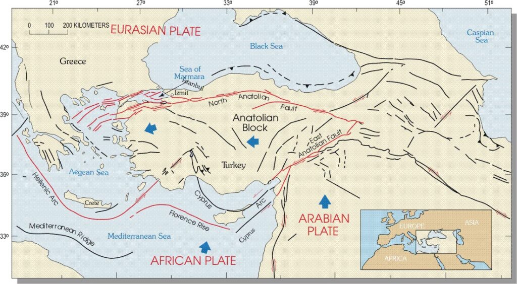 tectonic map of turkey 1024x564 - Bald wieder eine verheerende Eruption im Mittelmeerraum?
