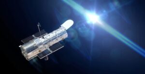 hubble espace photobomb 300x154 - Hubble kann wegen der Satelliten, die sich um ihn herum tummeln, nicht mehr normal arbeiten.