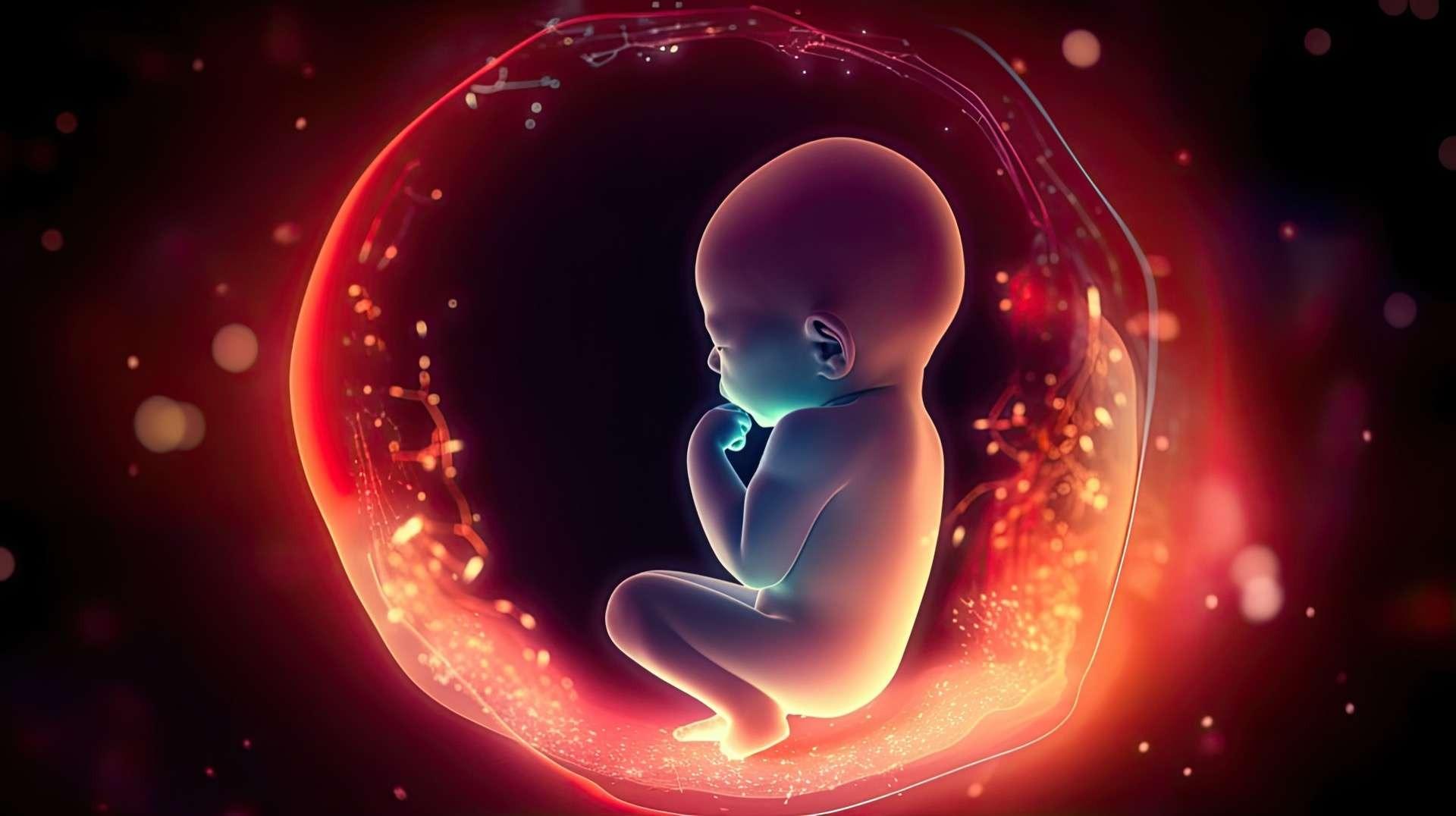foetus foetus bebe grossesse - Die Mikrobiota der Mutter kann die Entwicklung des Fötus beeinflussen.
