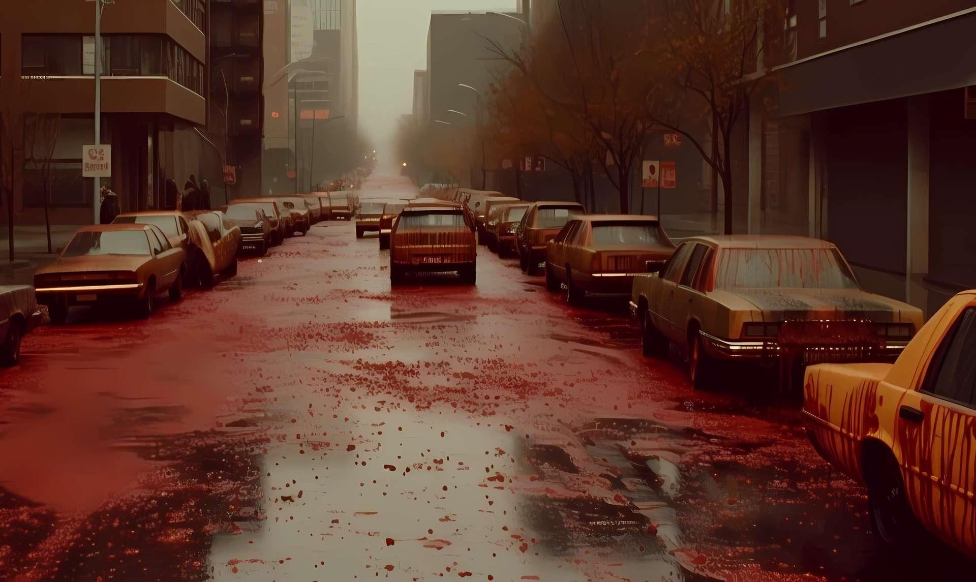pluie rouge ville - Roter Regen - ein einzigartiges Wetterphänomen !