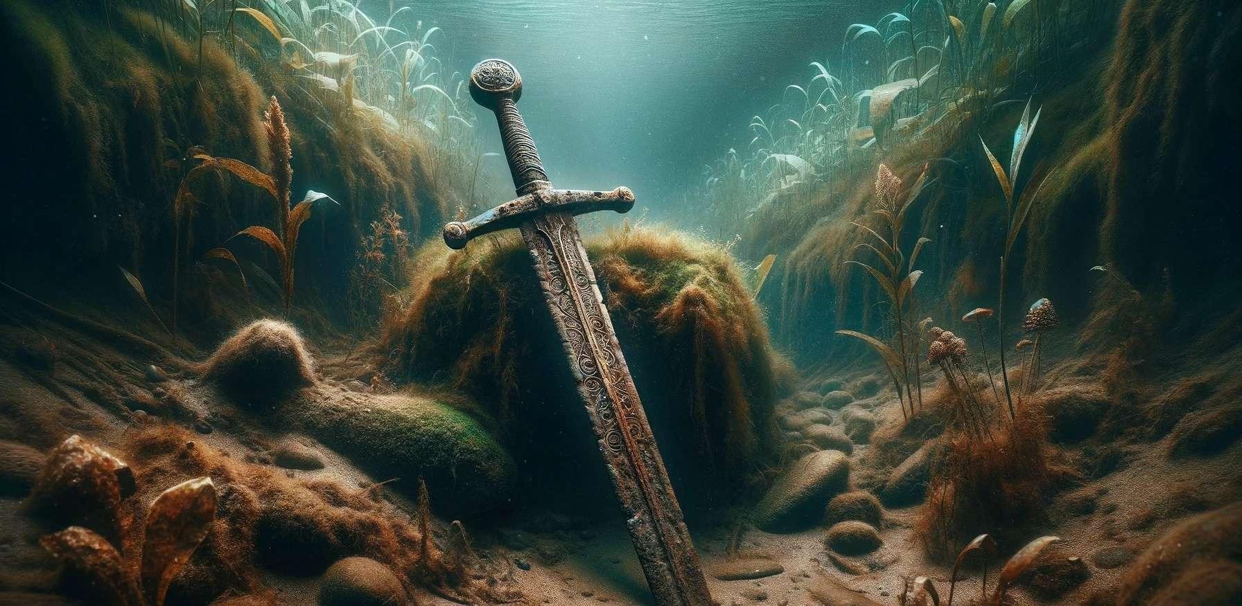2 epee medievale - Ein faszinierendes Schwert, das vor 1.000 Jahren verloren ging, wurde auf einem Flussgrund in Polen gefunden.
