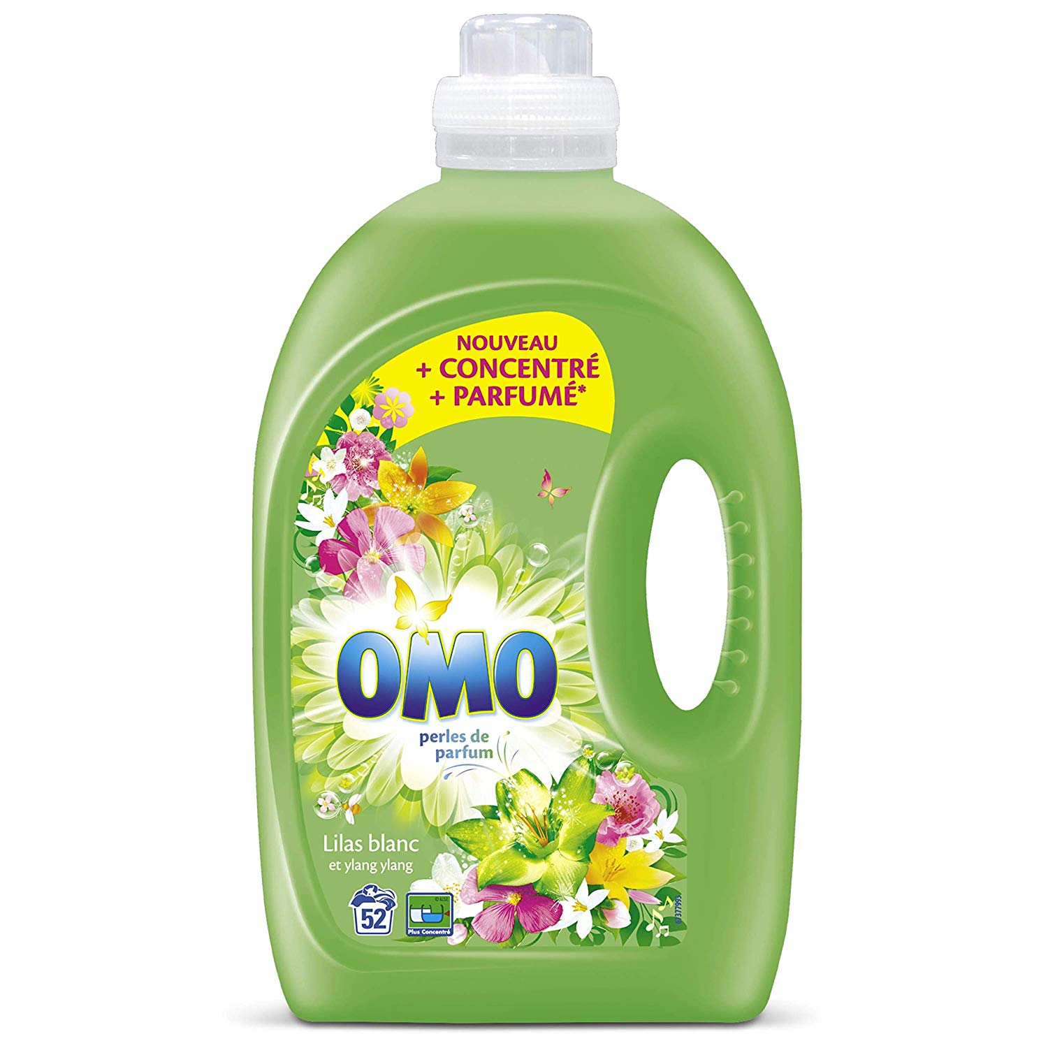 Lessive liquide linge de couleur OMO 4 L 2 bouteilles - Lessive