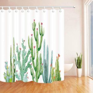 bleu/noir InterDesign Horizon rideau de douche rideau baignoire arty en polyester rideau salle de bain avec imprimés aquarelle 183,0 cm x 183,0 cm