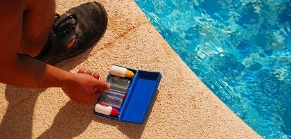 Testeur électronique de qualité d'eau pour piscine, mesurant le pH et la  teneur en chlore, avec câble de 13 cm.