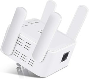 WiFi Booster Répéteur WiFi Amplificateur WiFi Compatible avec Tous Les routeurs Facile à Installation 2,4 GHz avec Port Ethernet 5Ghz 1200 Mbps AP WPS