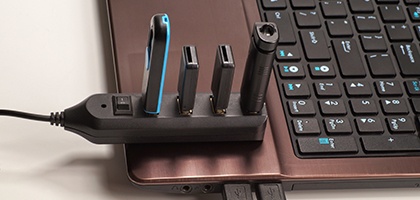 WIONER Clé USB 3.0 haute vitesse 2 To - Portable et pliable - 2 000 Go -  Pour PC (noir)